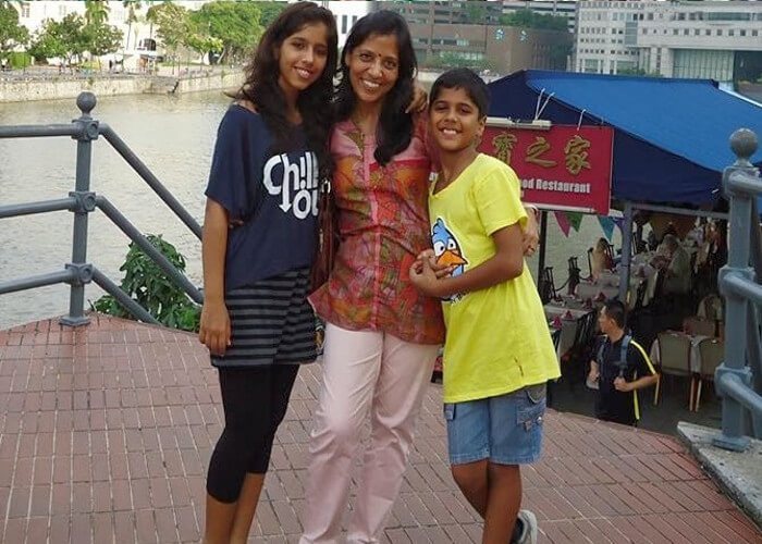 Pulkit Kejriwal With His Mother And Sister