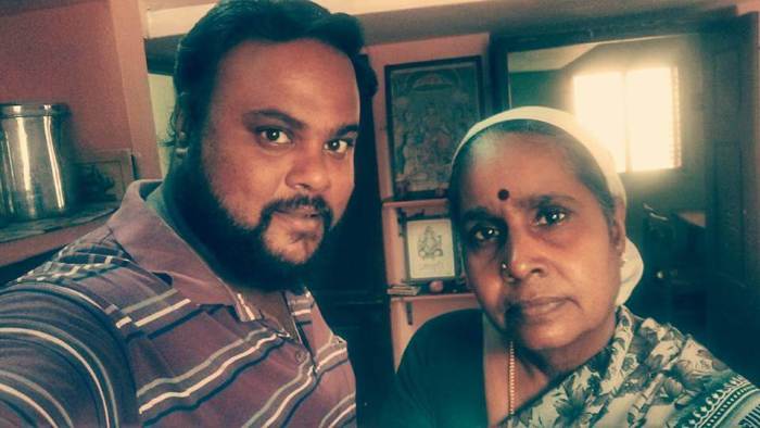 Rajesh Giriprasad with his mother