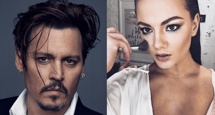 Johnny Depp and Polina Glen